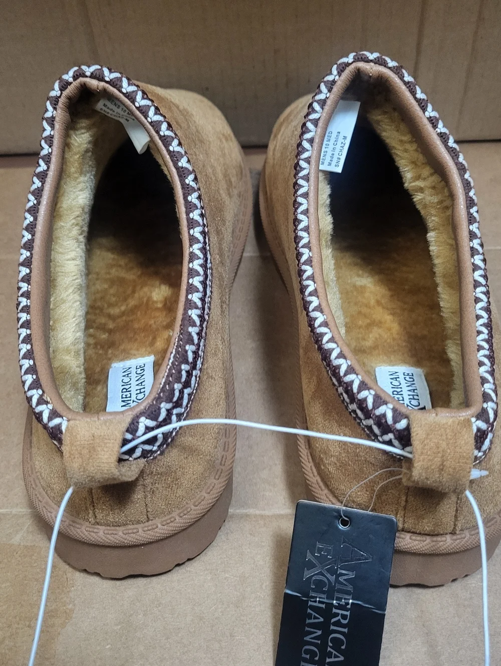 American Exchange Brown Slip-On Clog Slippers Men Size 10 - Picture 6 of 9